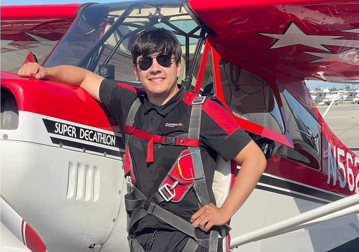 Dylan Gomez, FAA-certified flight instructor at Long Beach Airport